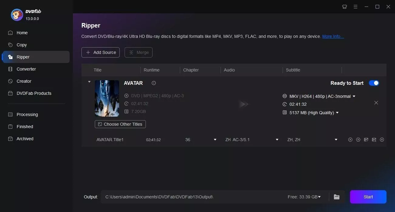 DVDFab All-In-One - Reliable and Stable Alternative to MakeMKV