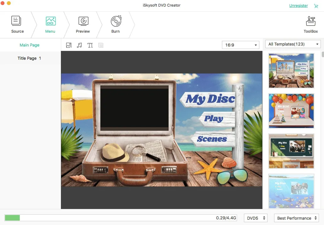 Best dvd menu creator: iSkysoft DVD Creator