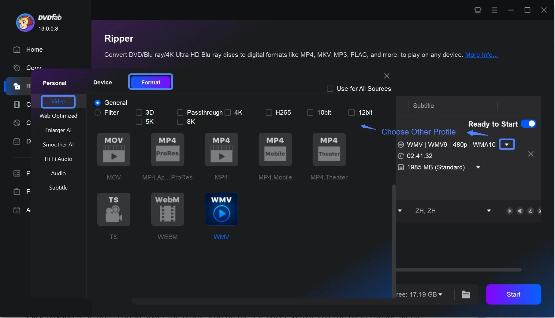 How to Convert DVD/Blu-ray to WMV