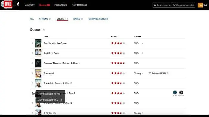 dvd netflix queue to refresh your screen
