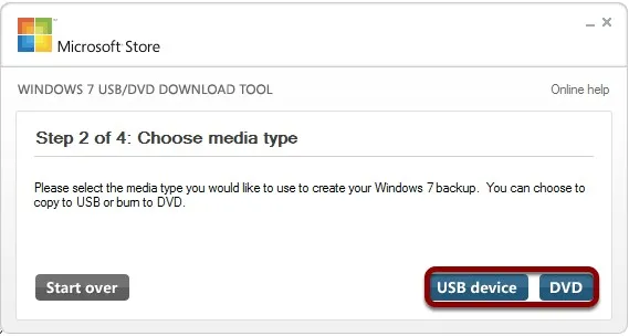How to use the Windows USB/DVD download tool