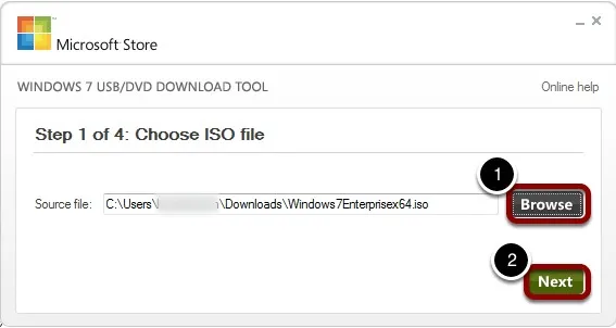 How to use the Windows USB/DVD download tool
