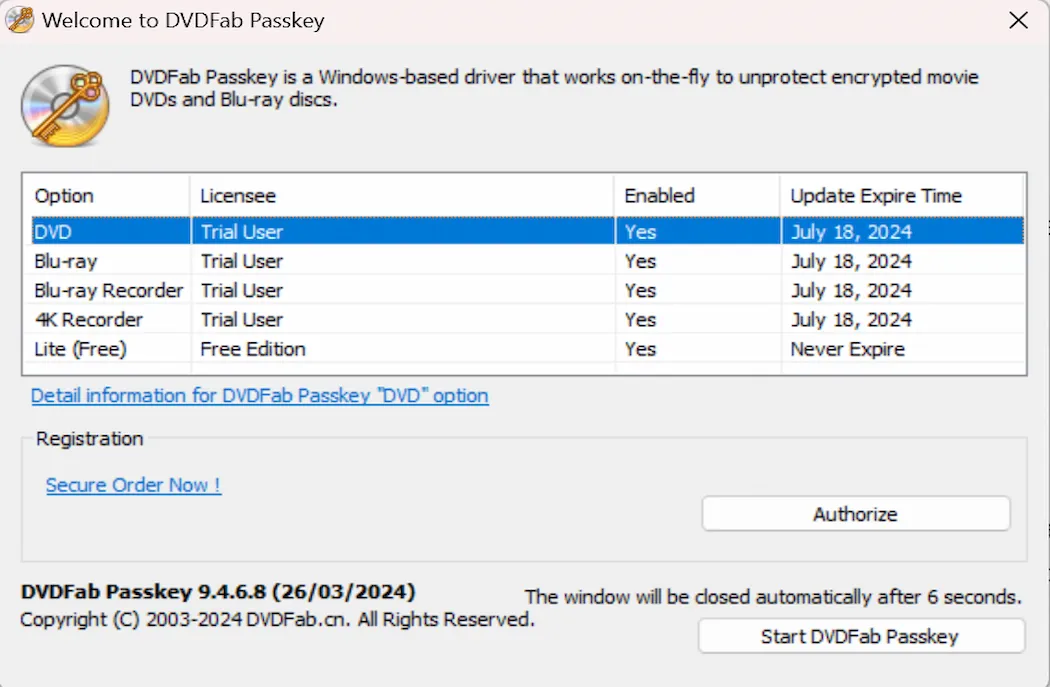 Remove Advanced DVD Copy Protection with DVDFab Passkey for DVD