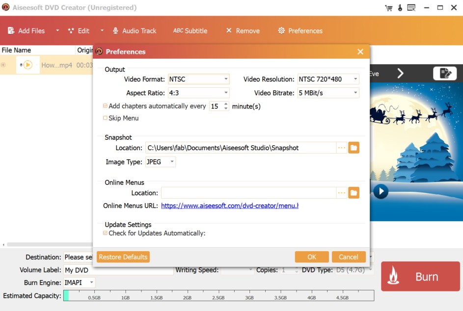 Convert MP4 to DVD Video with Aiseesoft DVD Creator