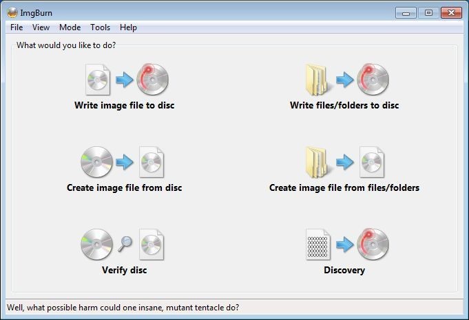 DVD burner software: imgburn
