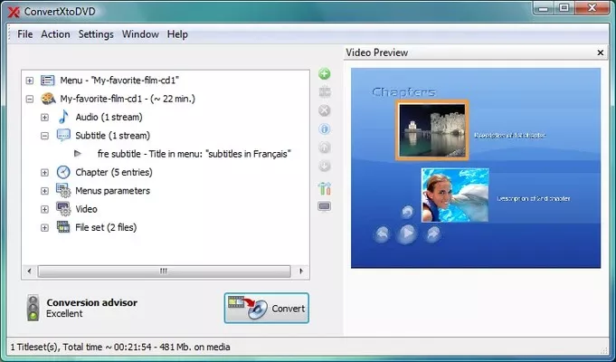 DVD burner software: ConvertXtoDVD 
