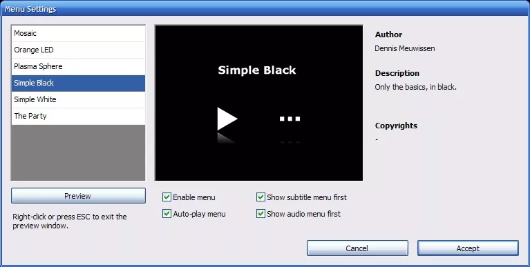 DVD Flick: Free DVD Menu Creator For Windows)