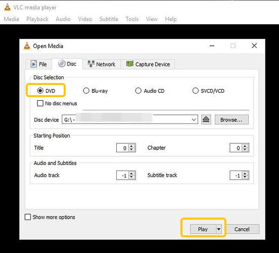 Player DVD with VLC Media Player