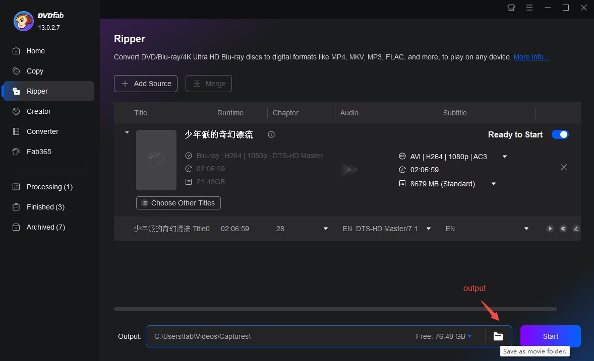 How to Convert Blu-ray to AVI File Using DVDFab Blu-ray Ripper