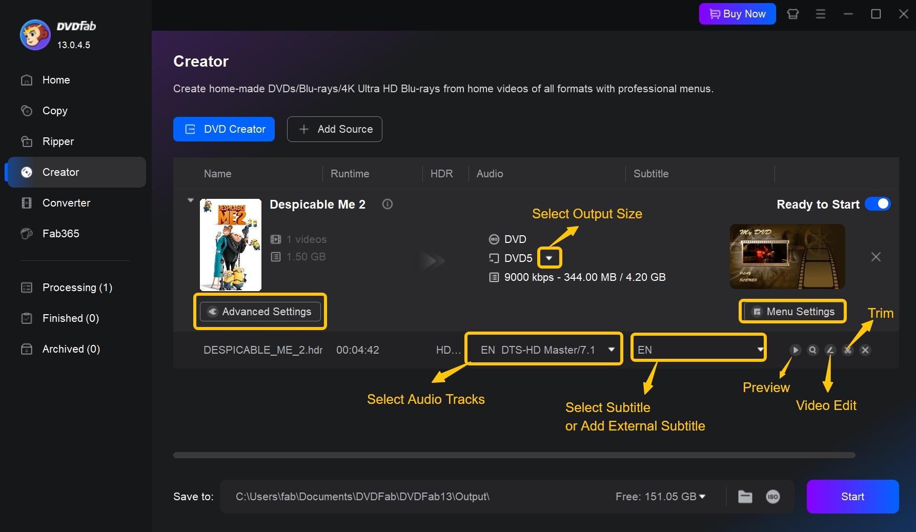 How to Burn DVD on Mac with DVDFab DVD Creator for Mac?