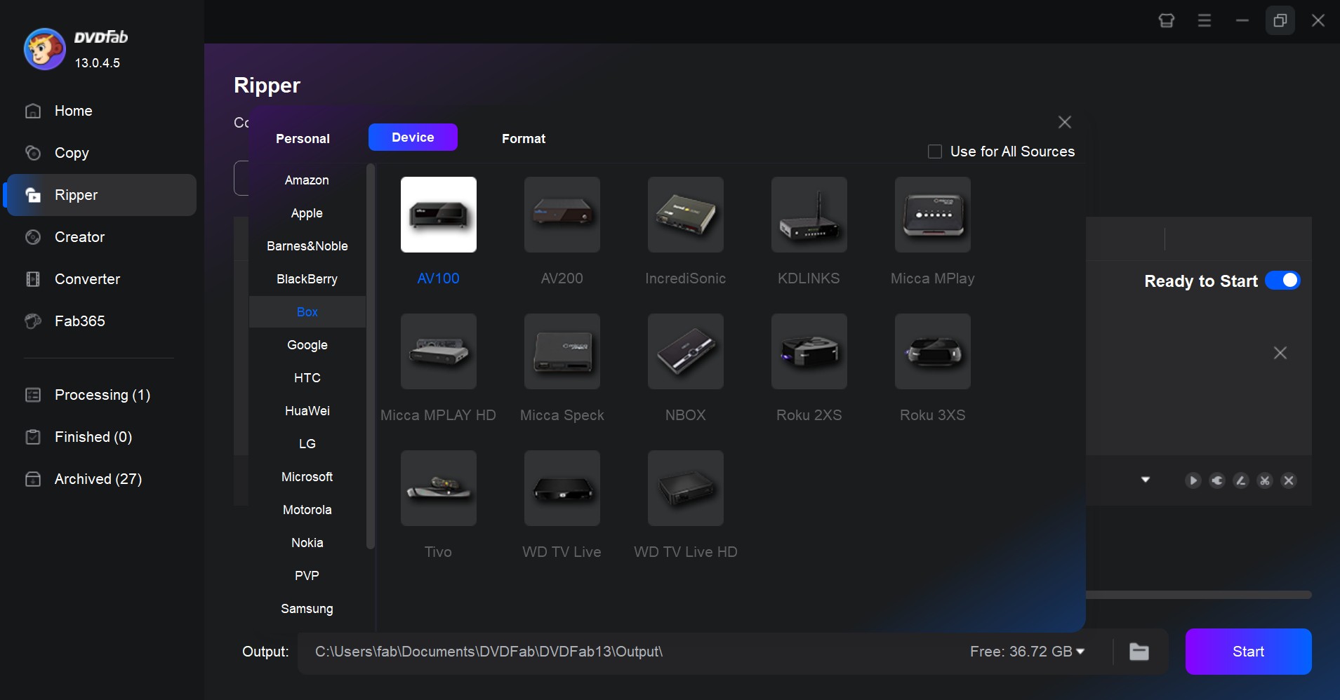 Steps to Rip DVD to USB using DVDFab DVD Ripper