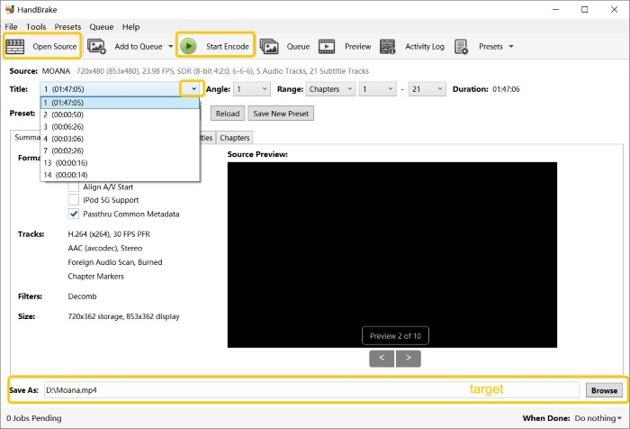 How to rip DVD to USB Free using HandBrake