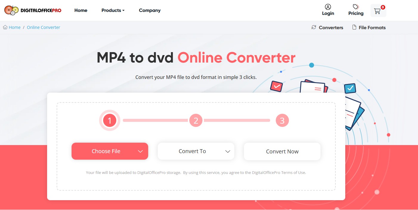 Convert MP4 to DVD with DigitalOfficePro MP4 to DVD Online Converter