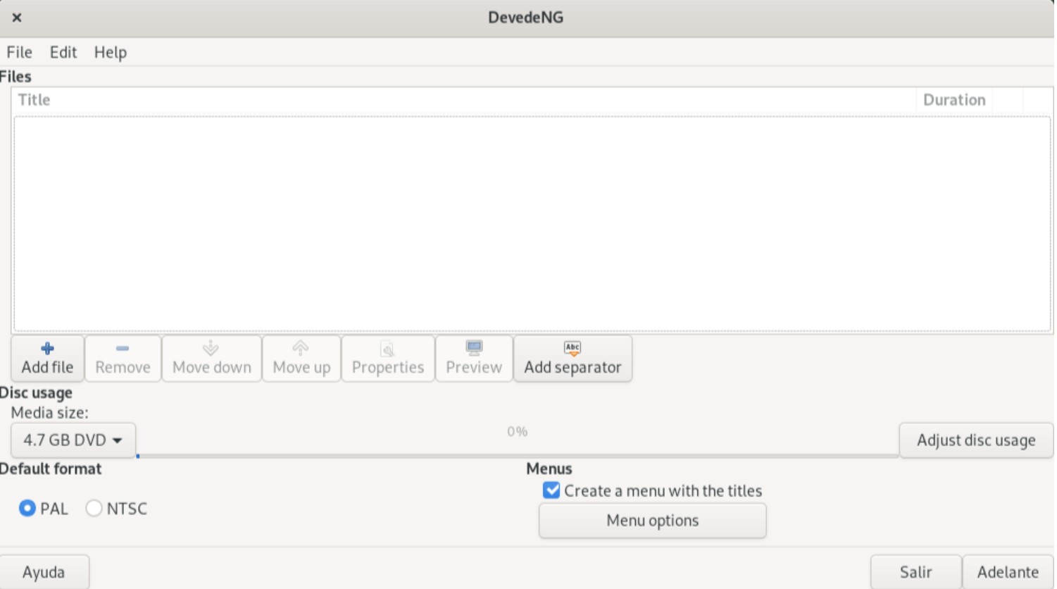 Free DVD Authoring Software: DeVeDe