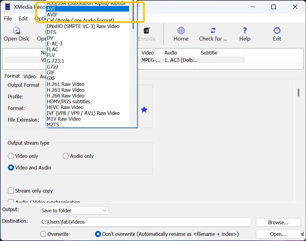 How to Rip DVD to AVI with XMedia-Recode for Free