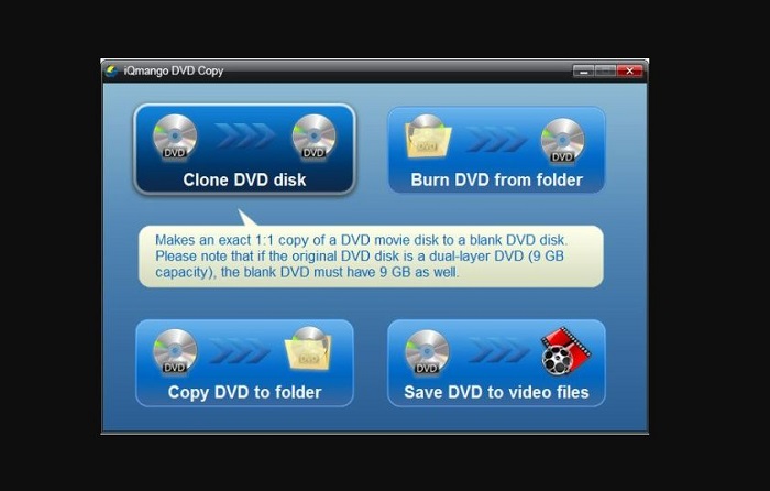 IQmango DVD Copy: DVD cloner software