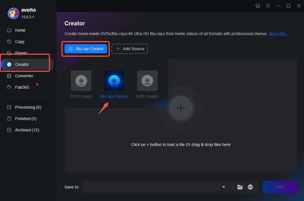 How to Make a Blu-ray with DVDFab Blu-ray Creator