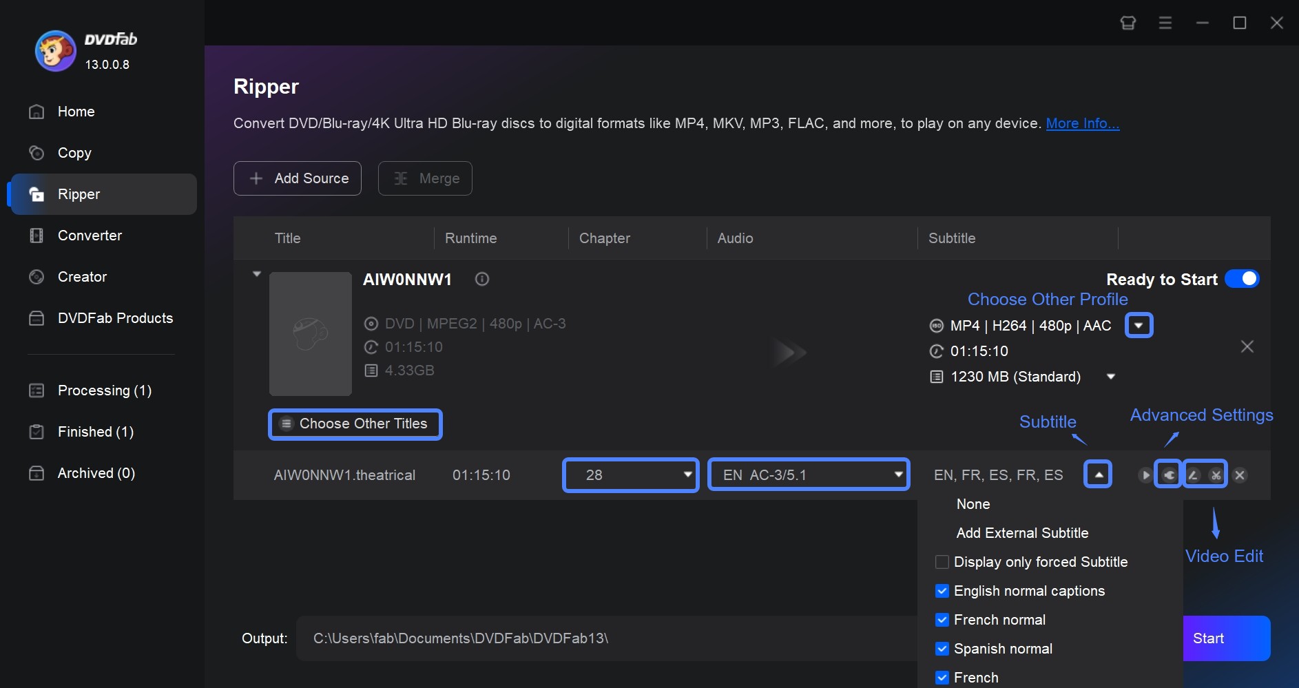 Rip DVD with Subtitles