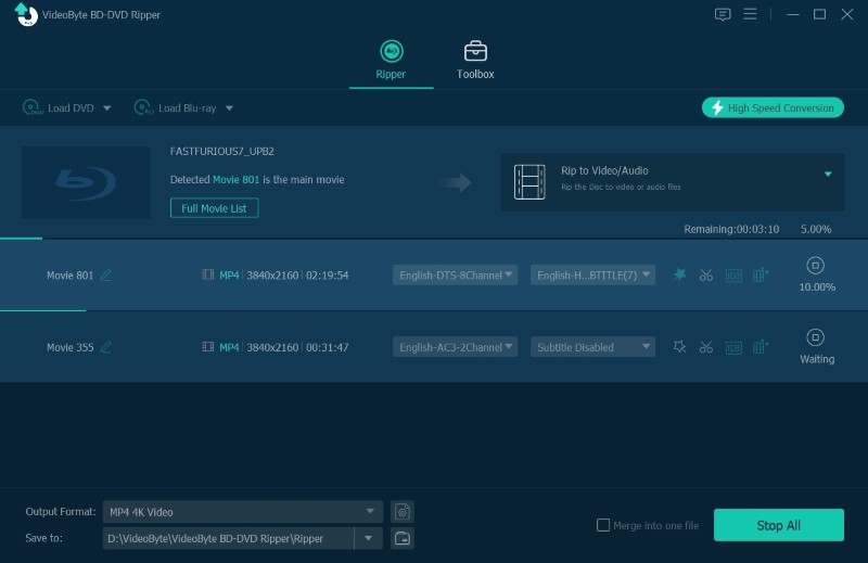 How to Rip Blu-ray to MP4 using VideoByte BD-DVD Ripper