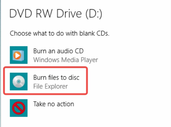 Copy DVDs to DVDs with Windows File Explorer