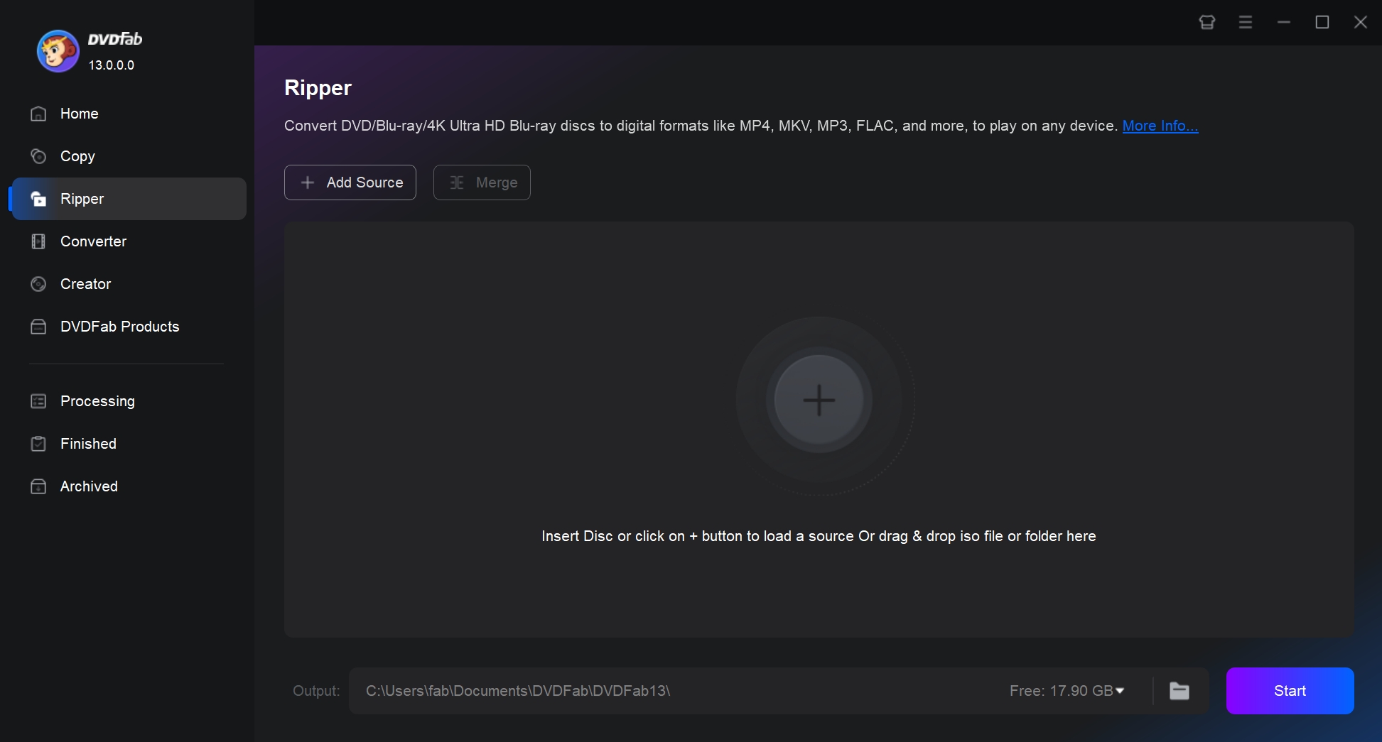 Step 1: Open DVDFab Blu-ray Ripper and Load Your Blu-ray Disc