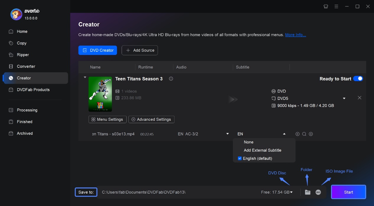 Best Alternative to iSkysoft DVD Creator: DVDFab