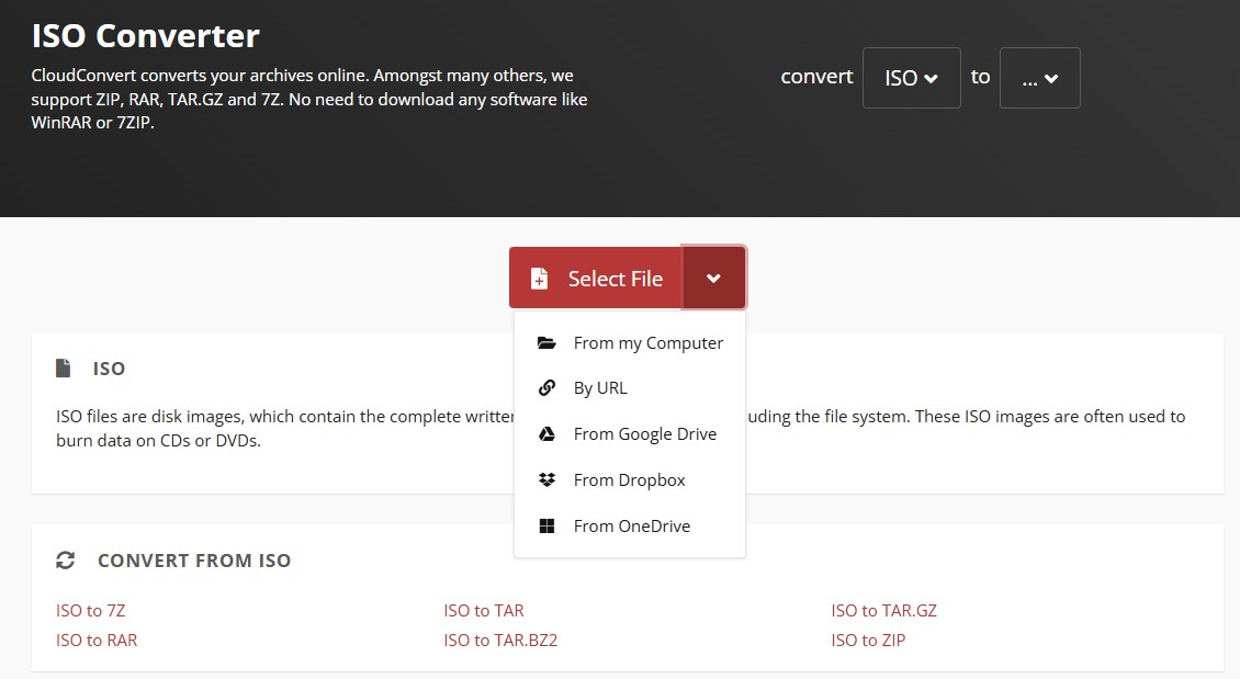 How to Convert ISO Files Online with CloudConvert