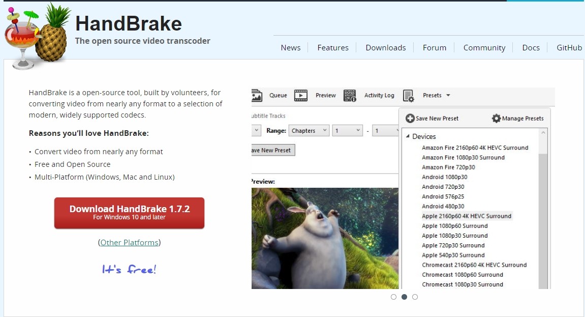 free makemkv alternative: HandBrake