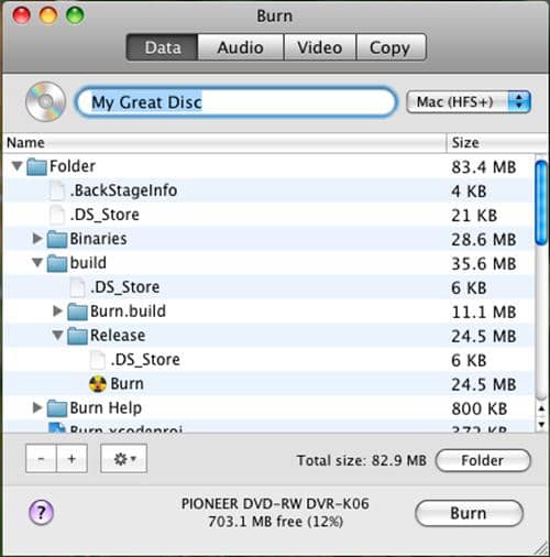 Open Source DVD Burner: Burn for Mac