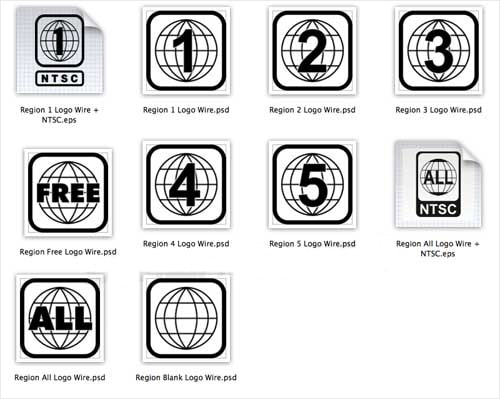 DVDs with region 0 Code and other region codes