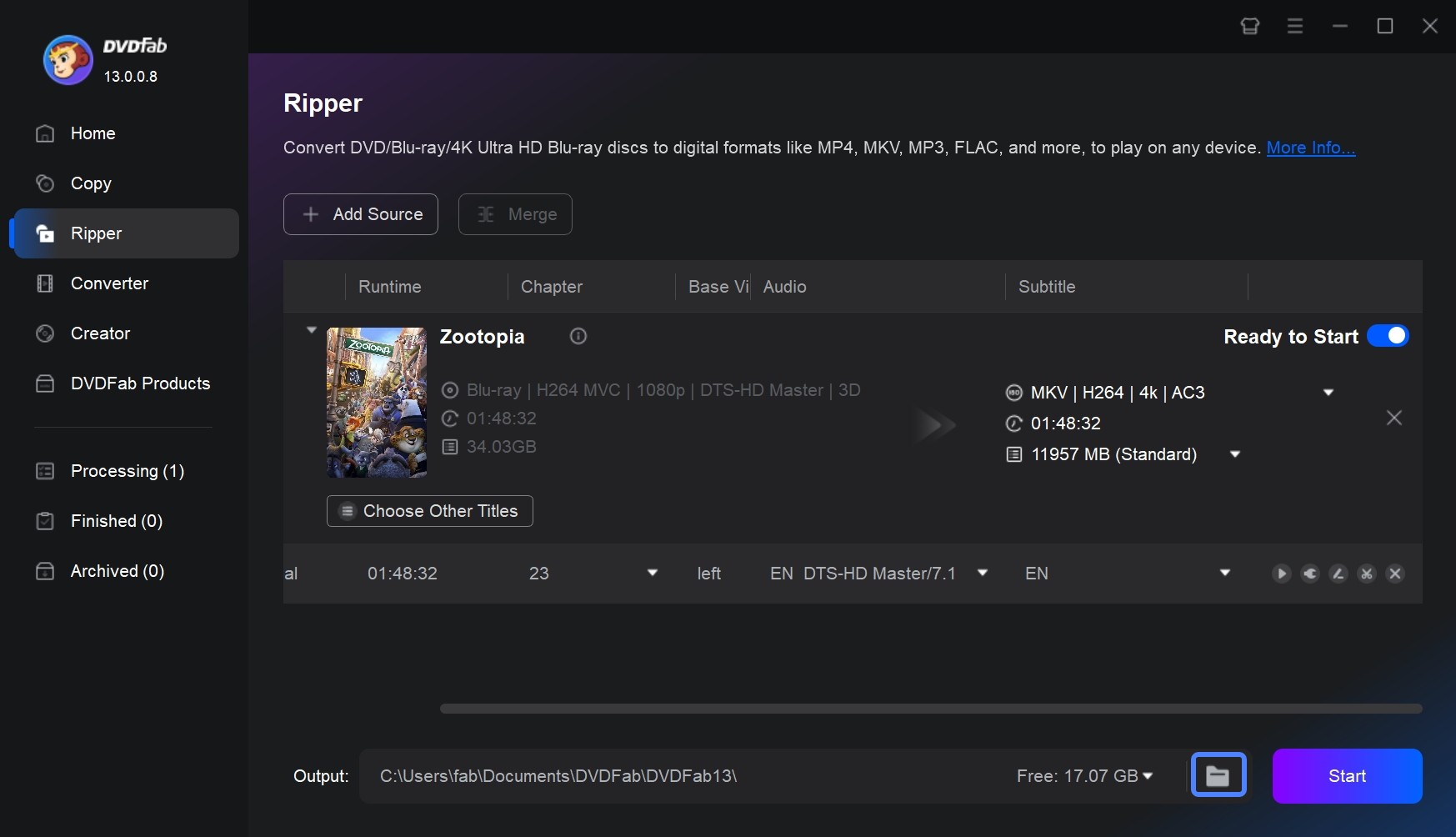 Rip 3D Blu-ray with DVDFab Blu-ray Ripper