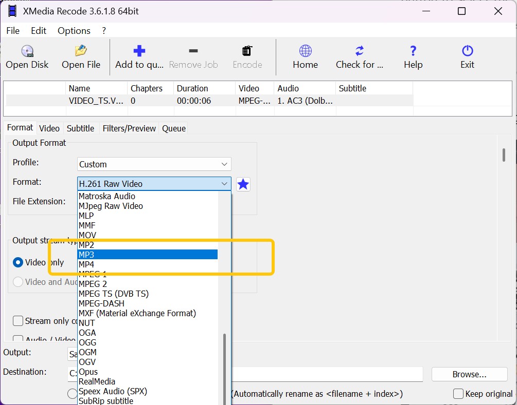 How to Rip Audio from DVD with XMedia Recode