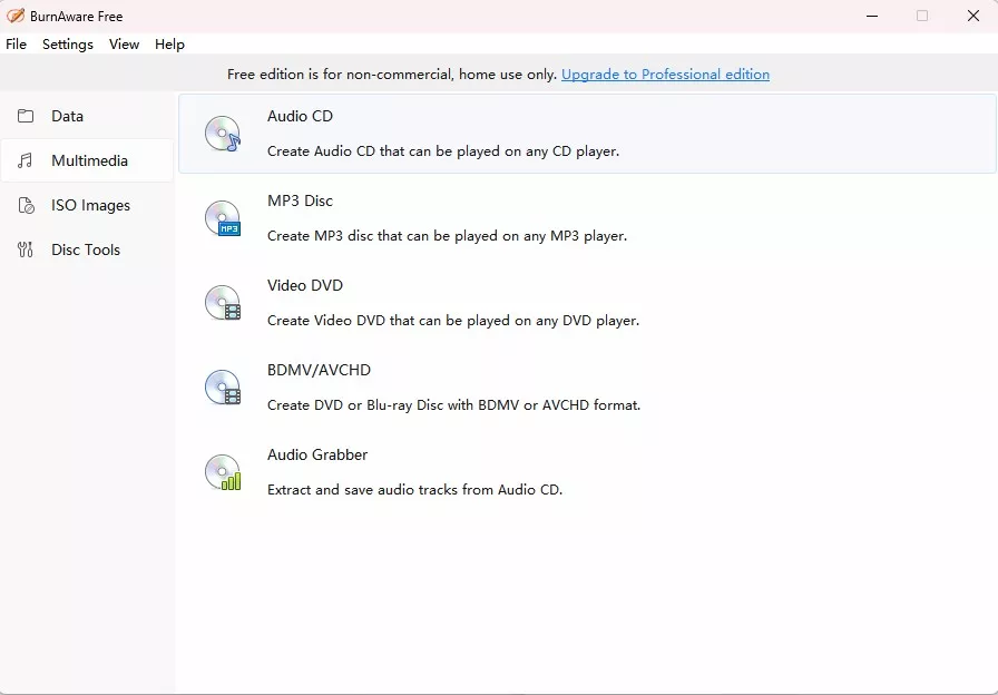 Free Blu-ray Burning Software: BurnAware