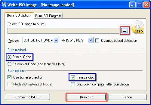Best ISO Burner software: 2.7 CDBurnerXP