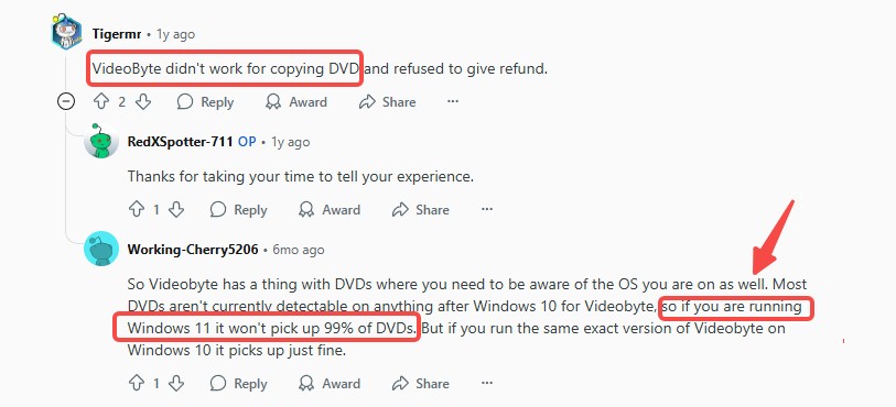 VideoByte BD-DVD Ripper Rating and Users' Feedback