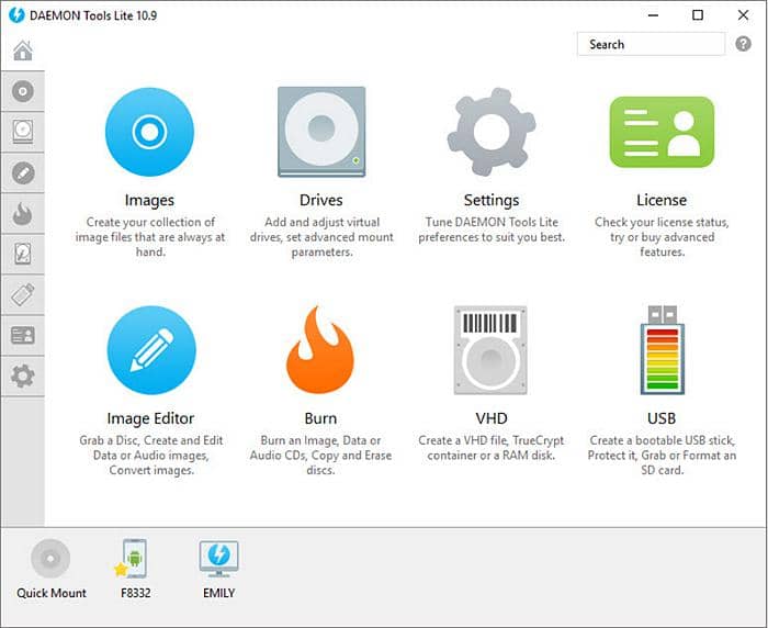 virtual clone drive alternative: DAEMON TOOLS LITE